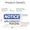 Signmission Custom Spa Capacity - Persons, 24 in W x Rectangle, Plastic OS-2PACK-NS-P-1824-L-15383 - alternate 2